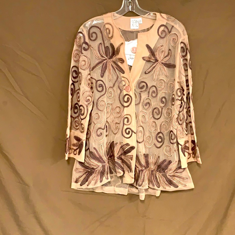 NEW Parsley & Sage ~ Rose Mesh One Button Shrug